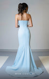 MNM Couture V07548 : Strapless Sweetheart Crepe Rayon Gown with Waist Roses