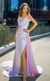 MNM Couture V07578 asymmetric sweetheart silk gown with pearl embellishments. | Couture Shop LA