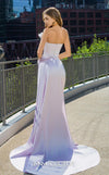MNM Couture V07578 asymmetric sweetheart silk gown with pearl embellishments. | Couture Shop LA