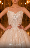 MNM Couture W2103 princess ball gown with tulle, lace appliques, and beaded accents. | Couture Shop LA