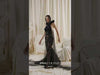 MNM Couture Style N0699: Halter Gown with Velvet Appliqués and Bow Train