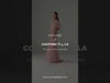 Vestido estilo sirena MNM Couture G2125: vestido de organza rosa con contraste