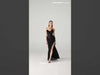 MNM Couture Style G2115: Sequined Noir Heart-Shaped Corset Gown