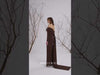 MNM Couture Style N0674 - Sophisticated Brown Column Gown with Pleated Elegance