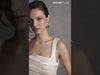 MNM Couture GOS2511 Off-White Crepe Dress with Gold Organza Overlay