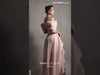 MNM Couture GOS2513 Elegant Layered Off-Shoulder Pink Organza Dress