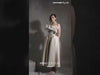 MNM Couture GOS2531 Voluminous High-Waist Piqué Midi Skirt with Pleated Organza Corset Top