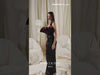 MNM Couture N0704 Sleek Column Gown with Sculptural Pleated Bustline and Back Slit
