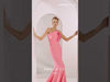MNM Couture N0465: Vestido corte sirena con escote tipo «crumbcatcher» sin tirantes y cola de barrido