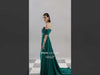 MNM Couture N0627 - Green Velvet Sweetheart Gown