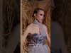 MNM Couture Style N0641 - Enchanting Silver Organza Embroidered Gown with Captivating Details