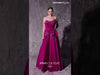 MNM Couture Style Q8017: Taffeta A-Line Gown with Fanned Panel