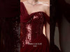 MNM Couture F03017 One-Shoulder Sequin & Chiffon Mermaid Gown with Side Train