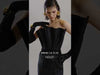 MNM Couture N0631: Green and Black Velvet Mermaid Dress