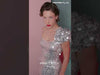 MNM Couture GOF2541: One-Shoulder Silver Sequin Mini Dress