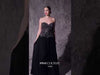 MNM Couture Style Q7778: Pleated Chiffon Gown with Beaded Corset